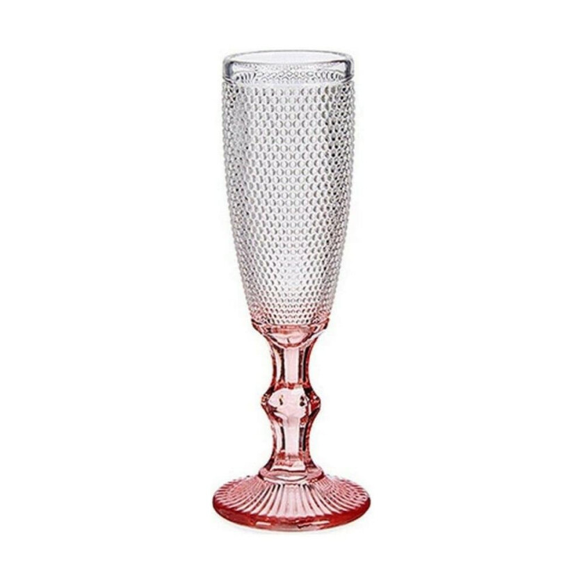 Champagneglass Pink Transparent Glass 6 mengde (180 ml)