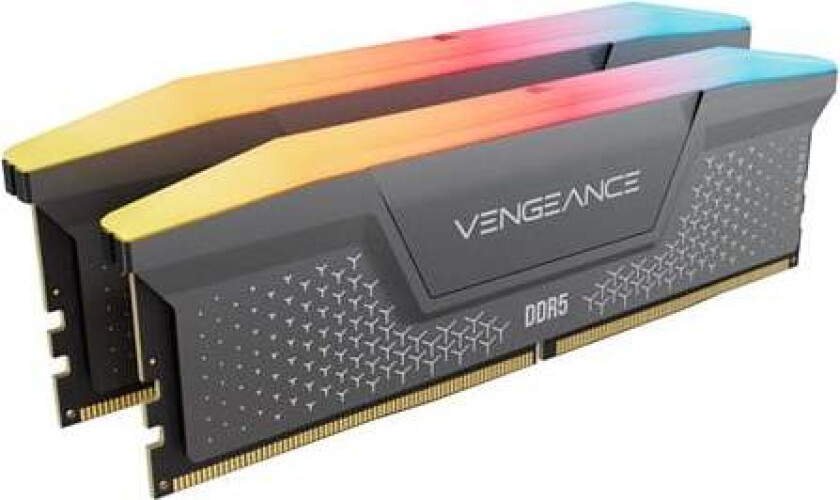 Vengeance RGB RS DDR5-6000 - 64GB - CL40 - Dual Channel (2 pcs) - AMD EXPO & Intel XMP - Grå med RGB