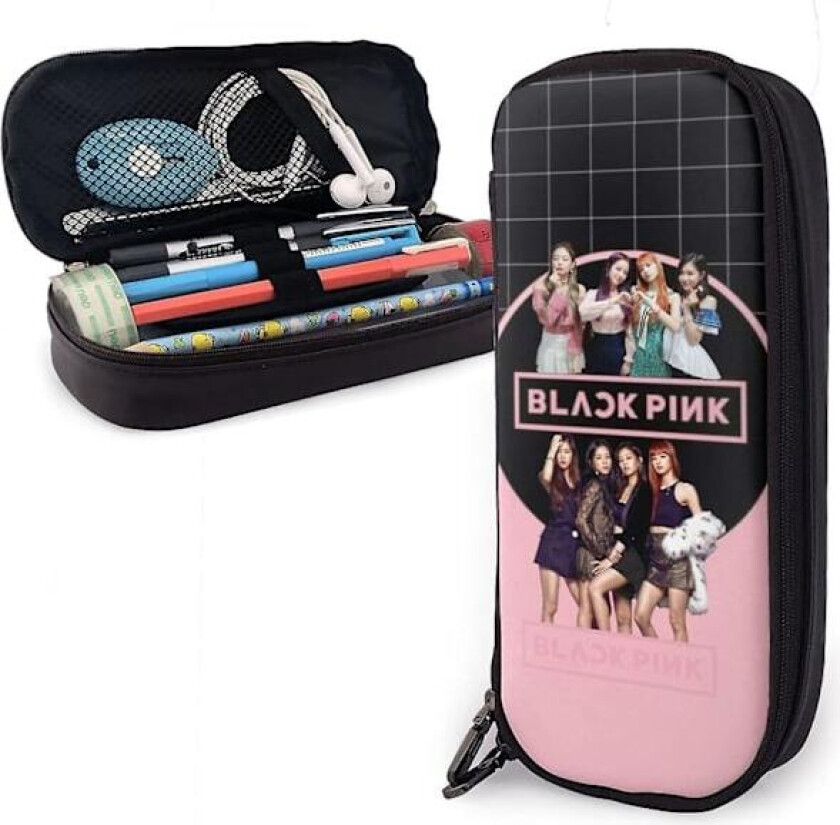Blackpink Penal for Barn Jenter Gutter Pennveske Holder Skoleutstyr Organizer Sminke Kosmetikkveske_MGF