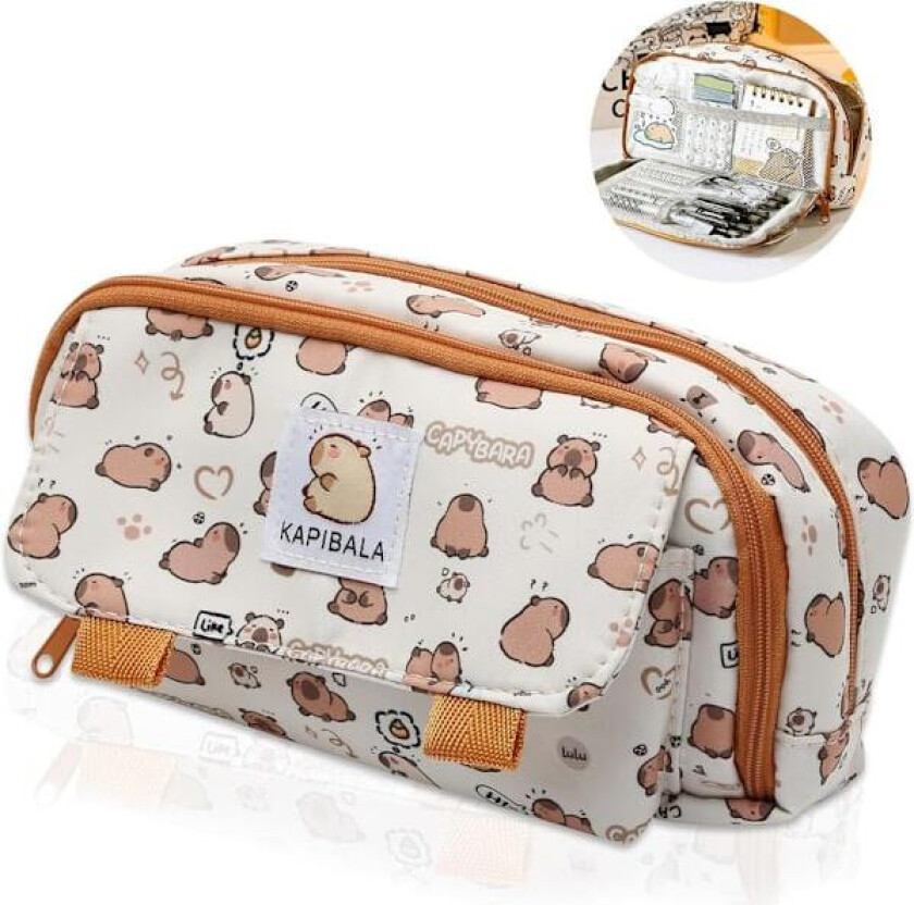 Capybara penal – stor kapasitet, bred åpning, søtt penal_yux