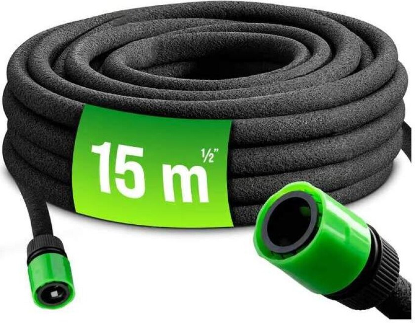 Vannslange 1/2" 15m – Vannbesparende hagevanning