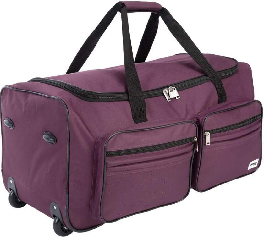 Duffelbag 85L, lilla – slitesterkt, teleskophåndtak