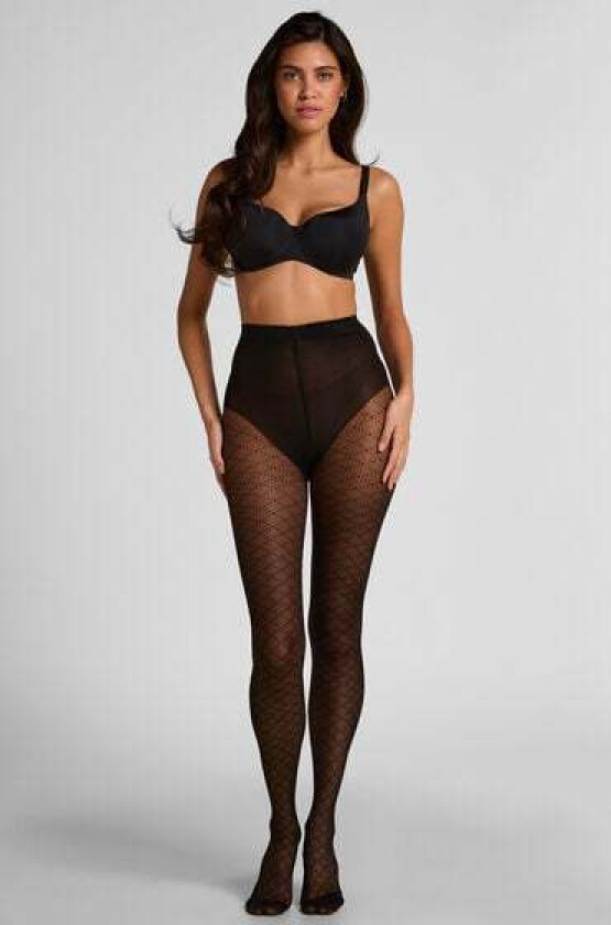 Panty 30DEN-trykk Svart