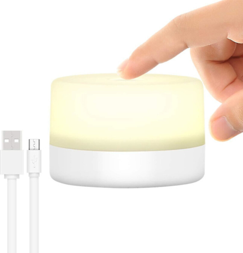 Nattbordslampe, dimbar berøringslampe, nyhetslampe, LED-nattlampe for barn og voksne, bordlampe, stemningsbelysning, soveromslampe