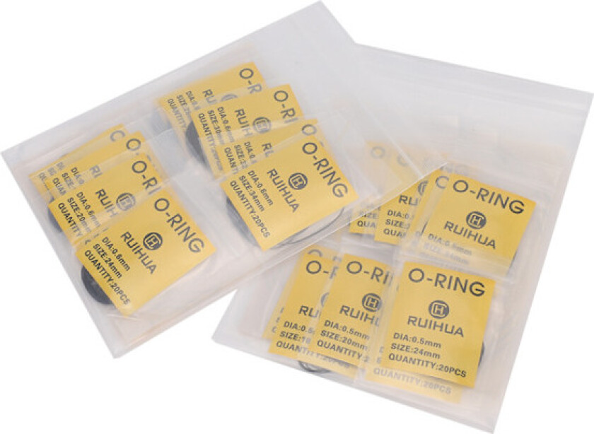 16mm-34mm Klokke O-ring Gummi Pakning Klokke Bakside Tetningsgummi Reservedeler (0.5mm 0.6mm)