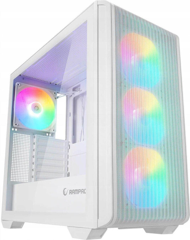 Rampage Craft ARGB PC-kabinett - ATX, ITX, MicroATX - Hvit