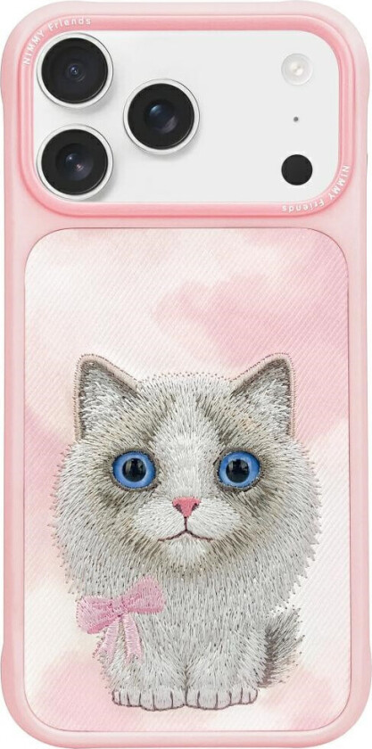 Big Eyed Pet 2.0 Kattemotiv deksel til iPhone 17 - Rosa