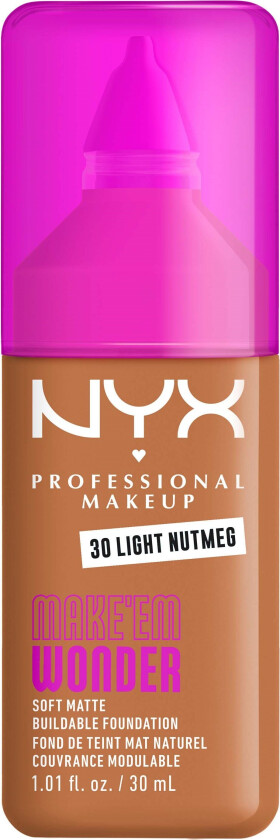 Make Em Wonder Foundation 30 Light Nutmeg