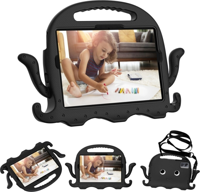 Samsung Galaxy Tab A9+ EVA-etui Tegneserie blekksprutdeksel til nettbrett - Svart