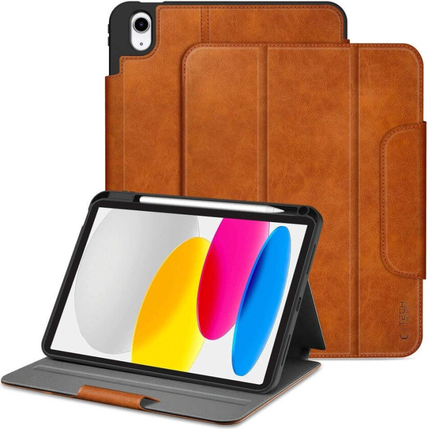 iPad 11" (2025) / 10.9" (2024 / 2022) Tech-Protect Fleece Flip Deksel - Brun