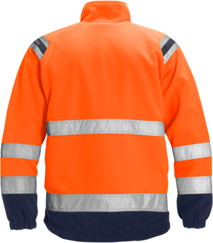 Hi-vis fleecejakke på 3 oral
