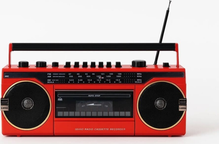 Studio 57 FM og Bluetooth-kassettspiller, rød