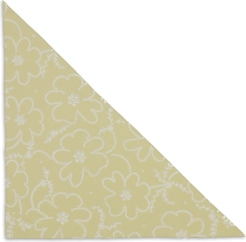 Floral Broderie Bandana Scarf - Khaki green - ONE SIZE