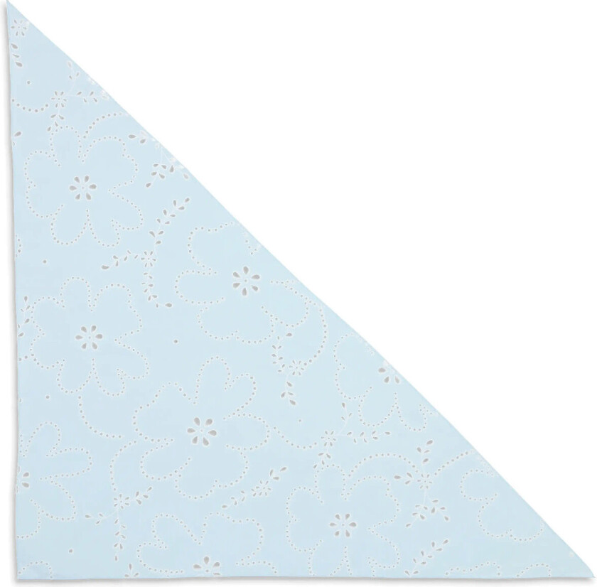 Floral Broderie Bandana Scarf - Blue - ONE SIZE