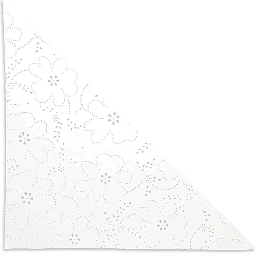 Floral Broderie Bandana Scarf - White - ONE SIZE