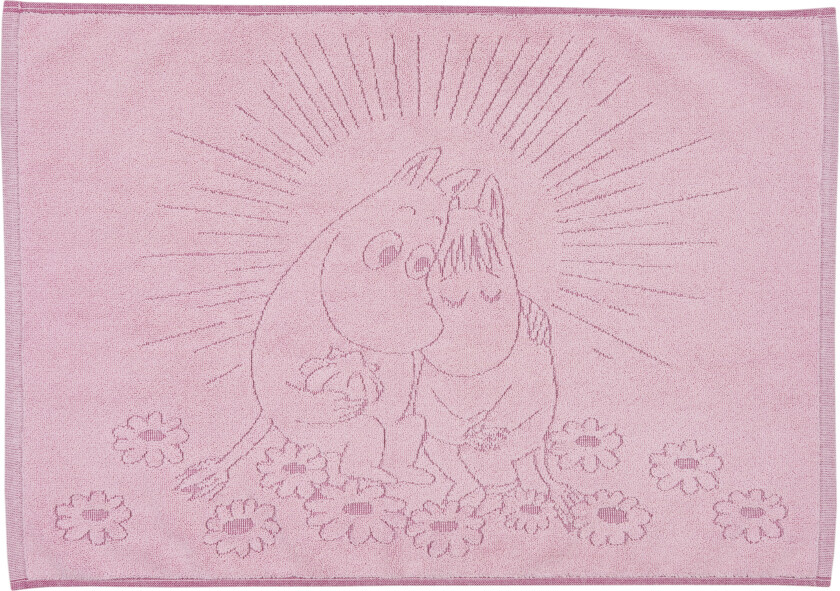 Moomin Badematte 50x70 Cm Sweethearts - Baderomsmatter Bomull Rosa - 1083732