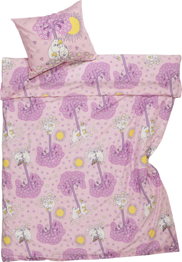 Moomin Dynetrekk 150x210 Cm Sweethearts - Sengesett Bomull Rosa - 1082584