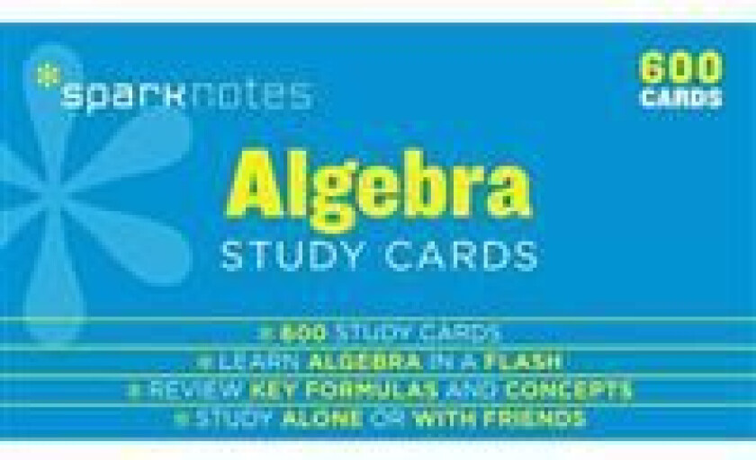 Algebra SparkNotes Study Cards