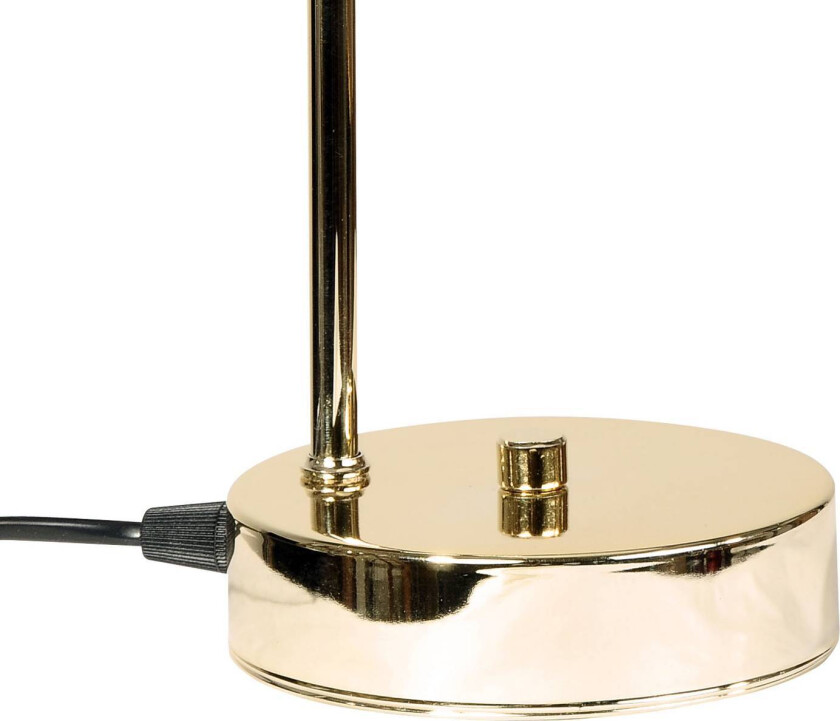 Bordlampe Rico, glass/metall, gull/hvit, høyde 36 cm