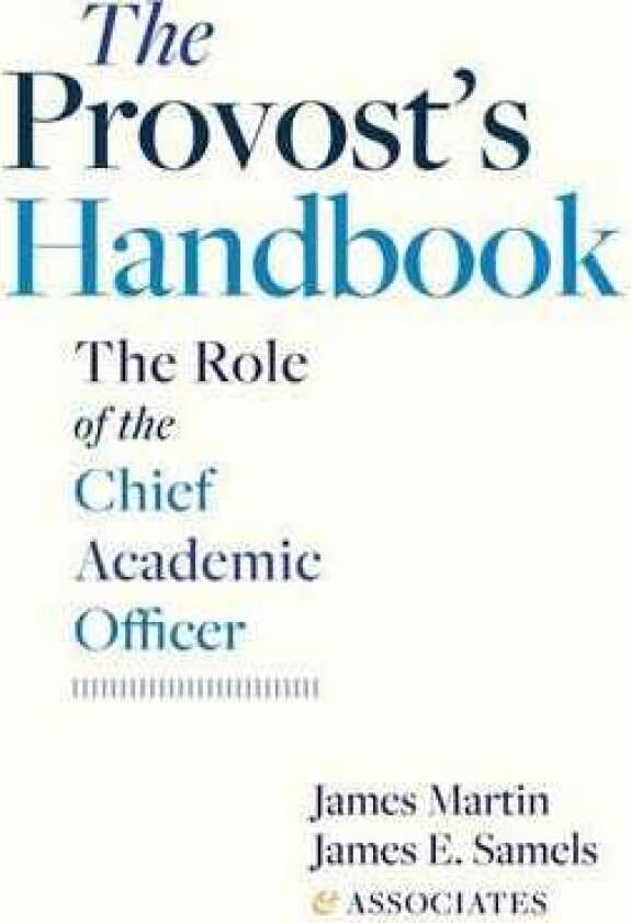 The Provost's Handbook The Role of the Chief Academic Officer