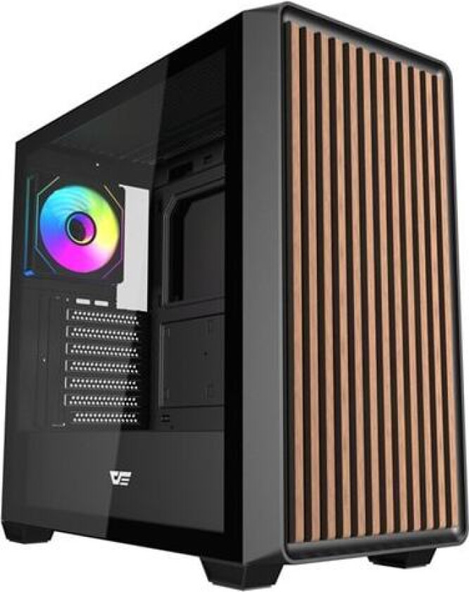 Darkflash DS900WD ATX PC-kabinett (svart) + 4 vifter