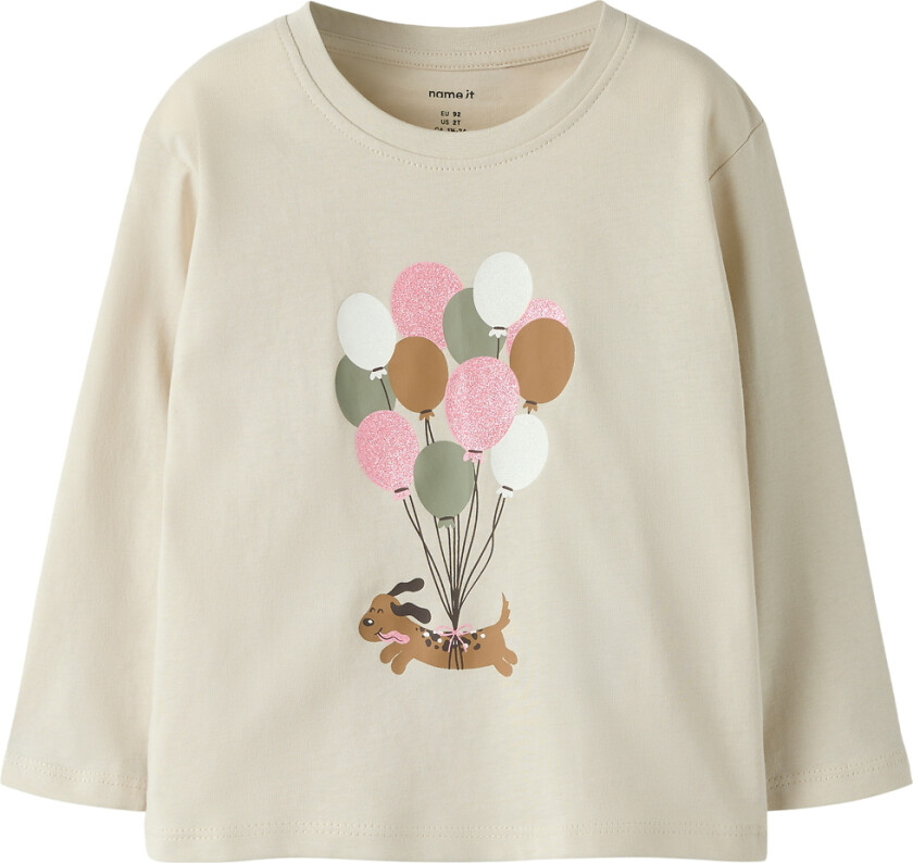 Genser - NmfVelda - Pimpstein Stone/Ballong Dog - - 3 år (98) - Genser