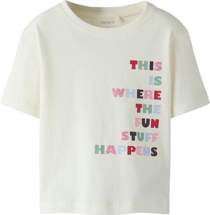 T-skjorte - NmfBelina - Gardenia - - 6 år (116) - T-skjorte