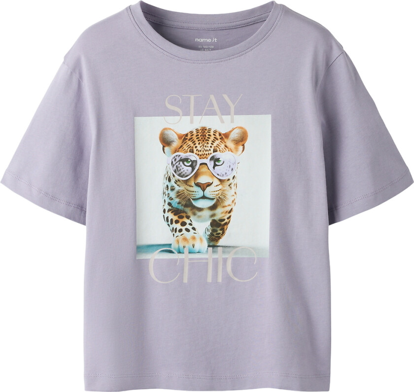 T-skjorte - NkfVotea - Lavender Grå/Forbli elegant - - 13-14 år (158-164) - T-skjorte