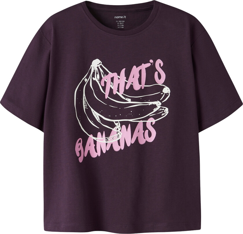 T-skjorte - NkfBenna - Blackberry Wine - - 9-10 år (134-140) - T-skjorte