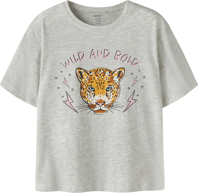 T-skjorte - NkfBenna - Light Grey Melange - - 6 år (116) - T-skjorte