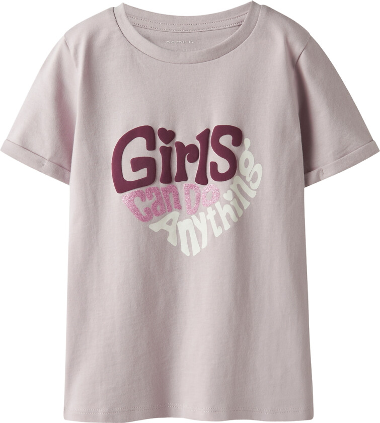 T-skjorte - NkfBaria - Lilac Marble - - 6 år (116) - T-skjorte