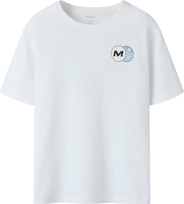 T-skjorte - NkmBenno - Bright White - - 11-12 år (146-152) - T-skjorte