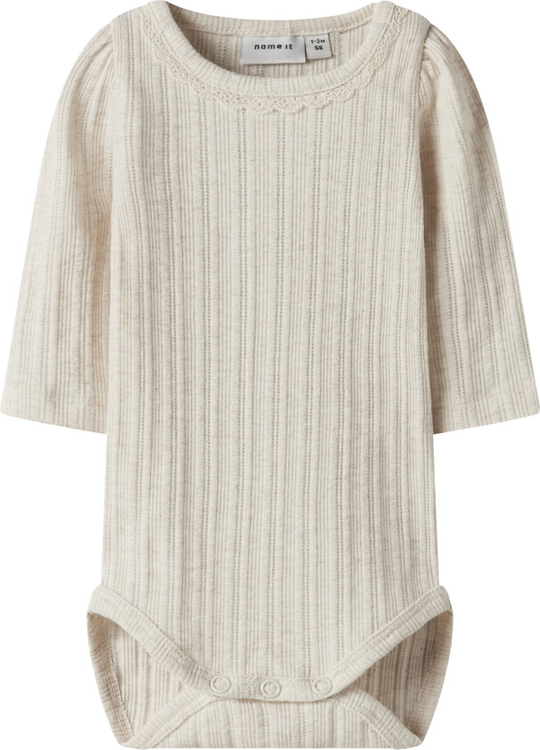 Body I/e - NbfBarba - Peyote Melange - - 1 år (80) - Langermet Body