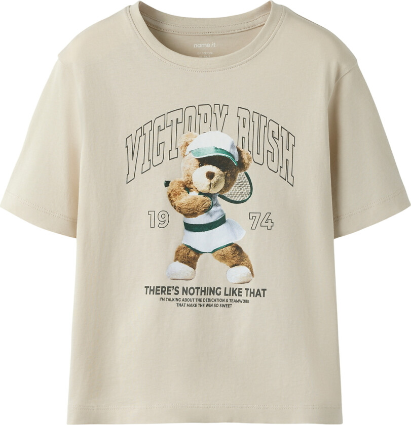 T-skjorte - NkfVotea - Pimpstein Stone/Teddy Tennis - - 9-10 år (134-140) - T-skjorte