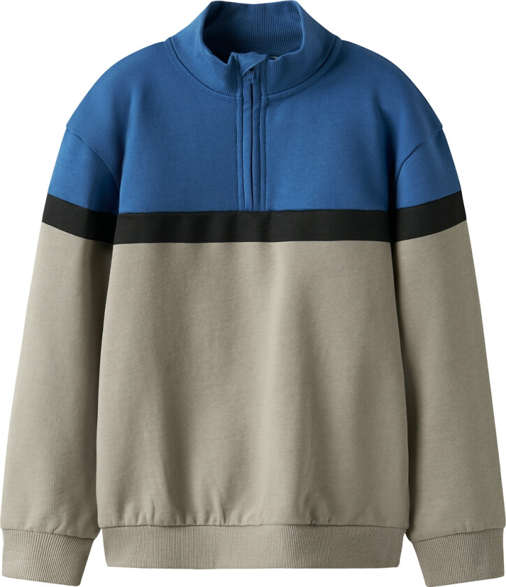 Collegegenser - Halvpart Glidelås - NkmBurke - Vintage K - - 7-8 år (122-128) - Collegegenser