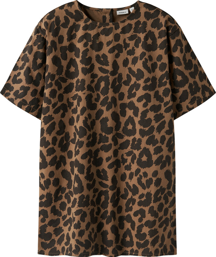 Kjole - NkfBelate - Ristet Coconut/Seal Brown - - 6 år (116) - Kjole