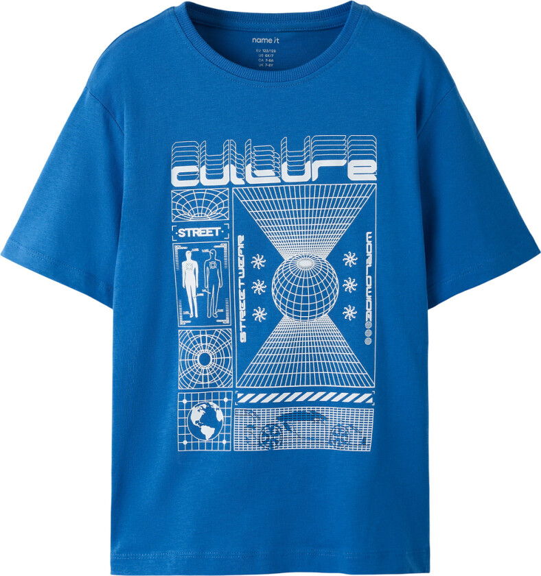 T-skjorte - NkmBenno - Star Sapphire - - 7-8 år (122-128) - T-skjorte