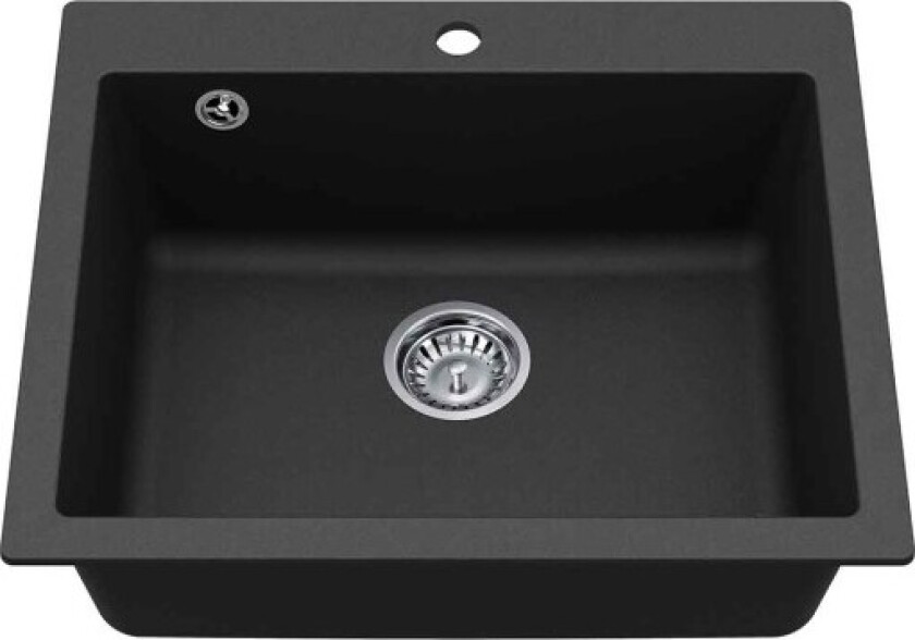 Studio 60 kjøkkenvask, 61x51 cm, sort
