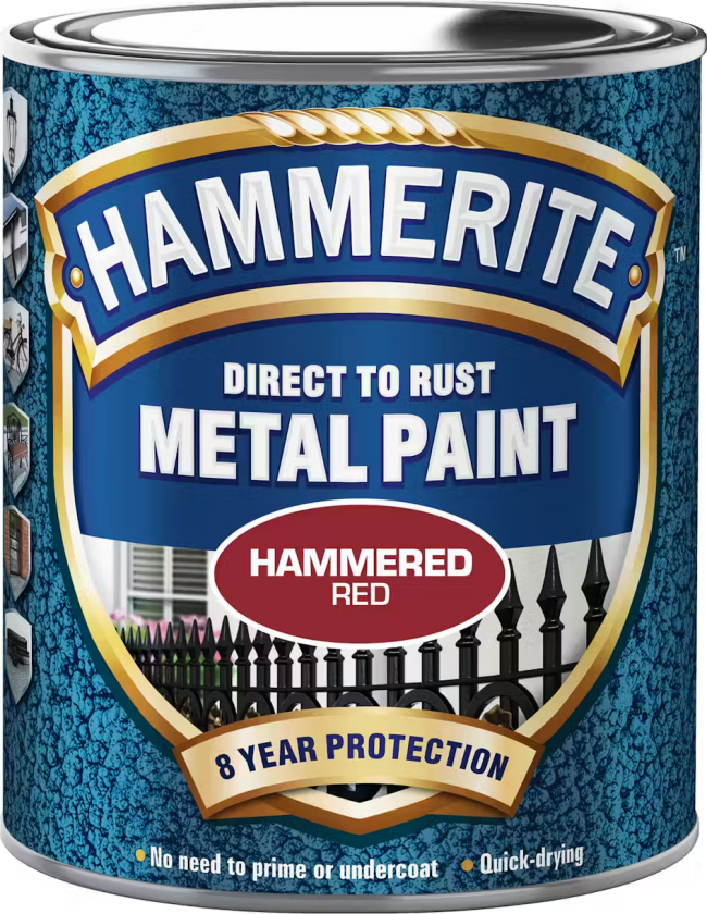 Bilde av Direct to Rust Metal Paint Hammered Red 250ml