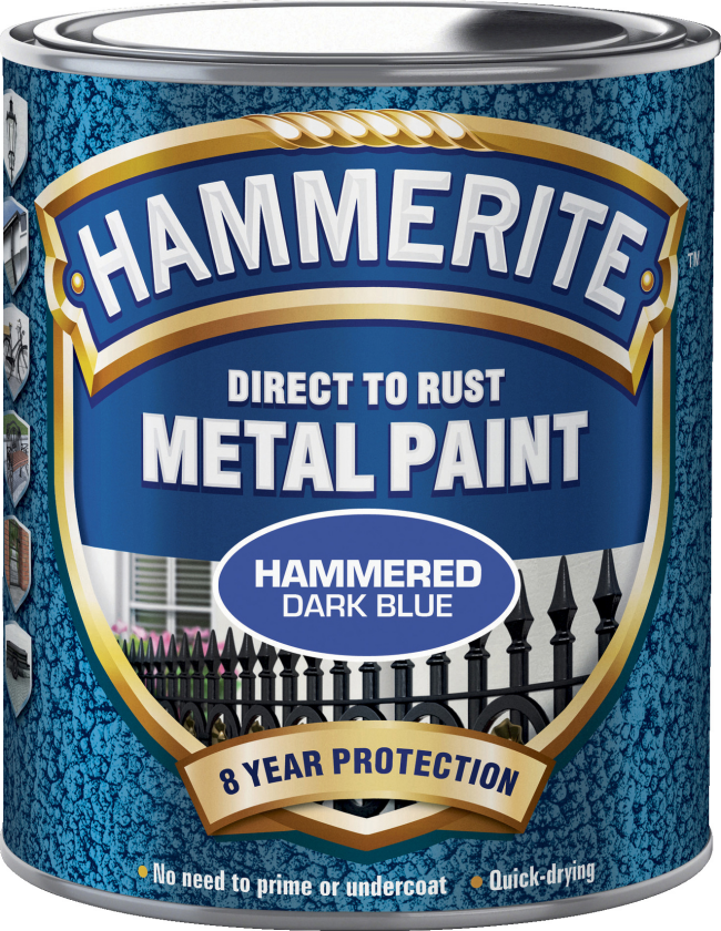 Direct to Rust Metal Paint Hammered Dark Blue 250ml