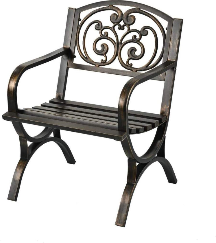 Antikk hagestol i metall – Vintage utendørskomfort