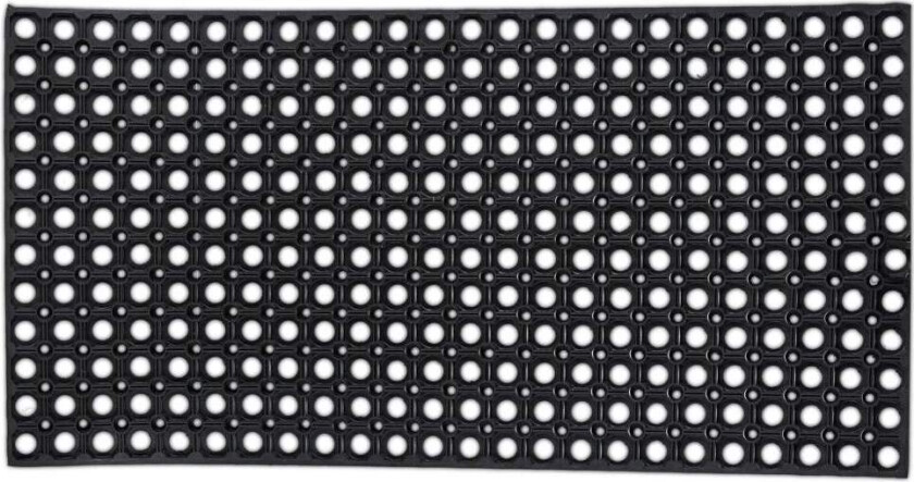 Dørmatte til skoskraper – svart, 100 x 50 cm, værbestandig