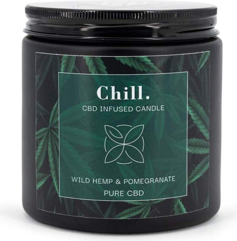 CBD-duftlys – 350 g soyavoks, 70 timers brenning