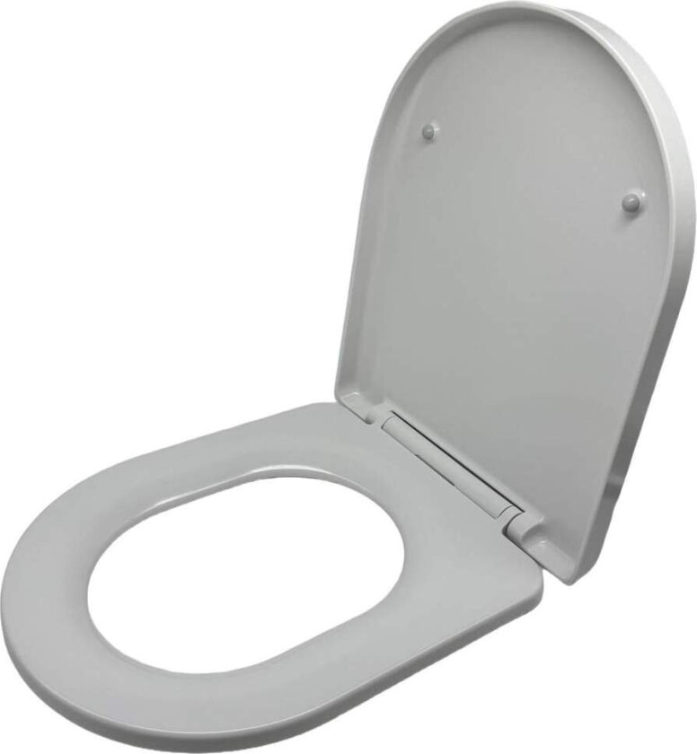Duroplast toalettsete med langsom lukking – avtakbart og universal passform