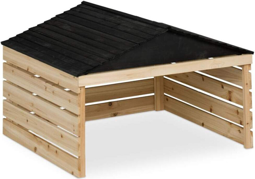 Garasje for robotgressklipper i tre – værbeskyttelse