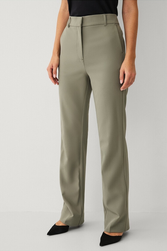 Dressbukser med høy midje - Grønn