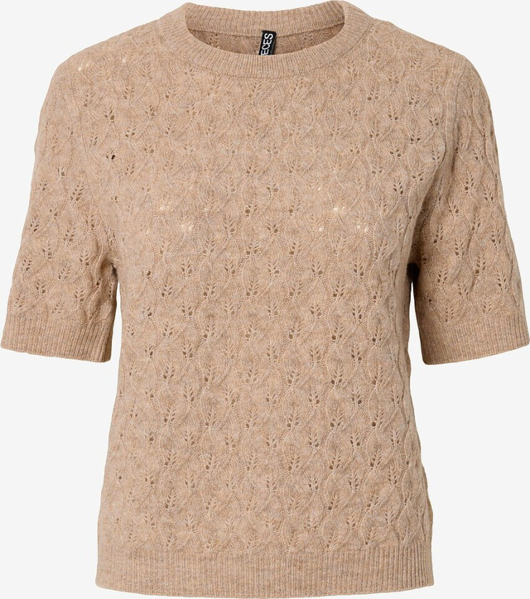 Genser pcLelou SS O-neck Knit - Beige