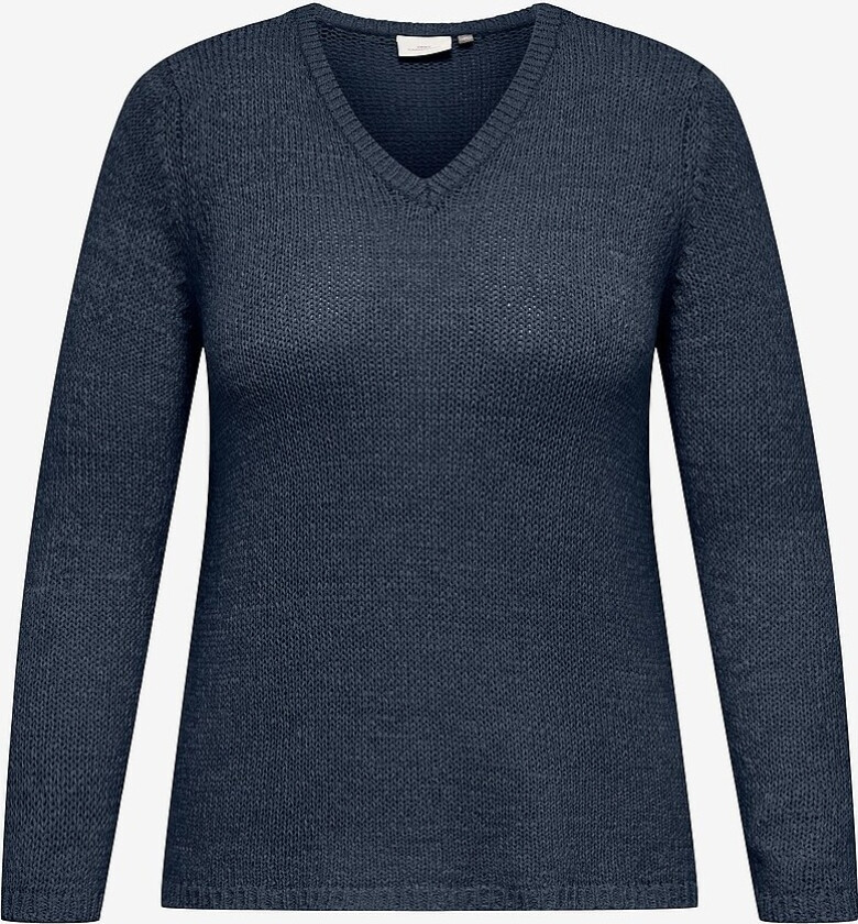 Pullover carGeena L/s V-neck Knt - Blå
