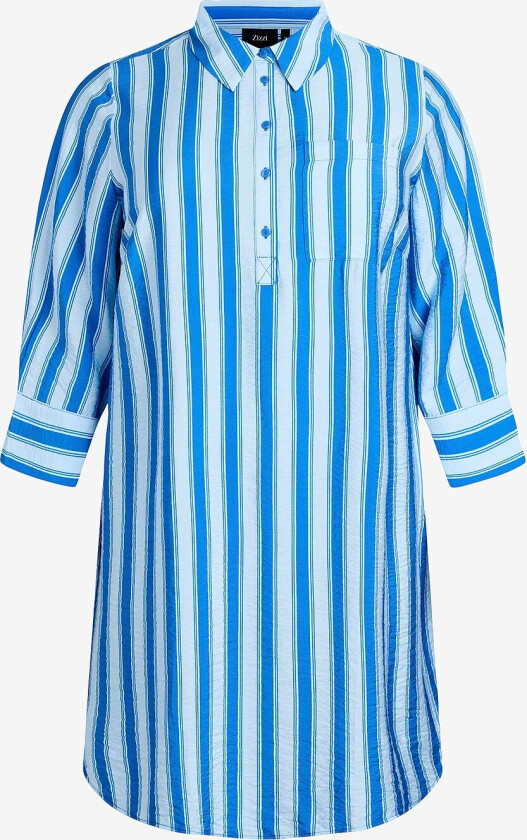 Skjortekjole vKam 3/4 Abk Dress - Blå