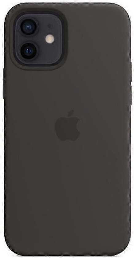 iPhone 12/12 Pro-deksel med MagSafe - 1:1 Skala Silikondeksel, Induksjon Popover, Slank, Støtsikkert Beskyttelsesdeksel Svart